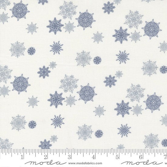 Moda - Winter Flurries - Snowflakes, White