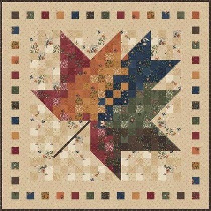 Moda Pattern - Nature's Watercolor - Featuring 'Fluttering Leaves' 28' x 28'