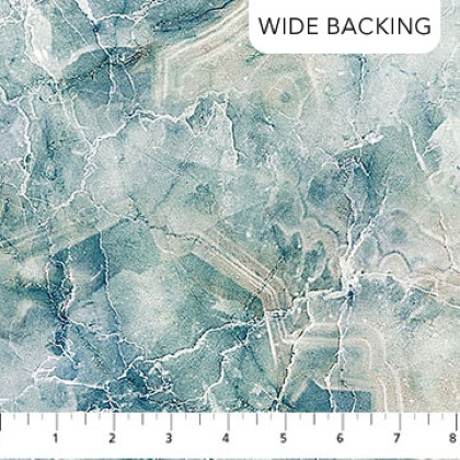 Northcott - 108' Smooth Sailing - Marble Texture, Blue