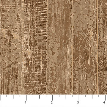 Northcott - Alpine Winter - Wood Grain, Brown