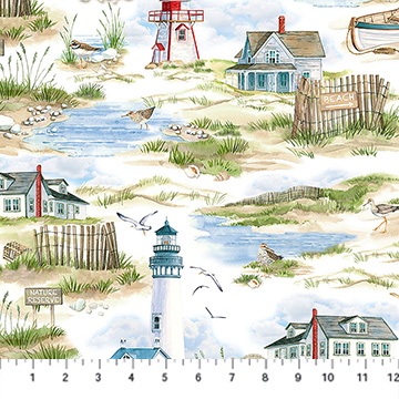 Northcott - Atlantic Coast - Coastal Scene, White