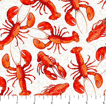 Northcott - Atlantic Coast - Lobsters, White