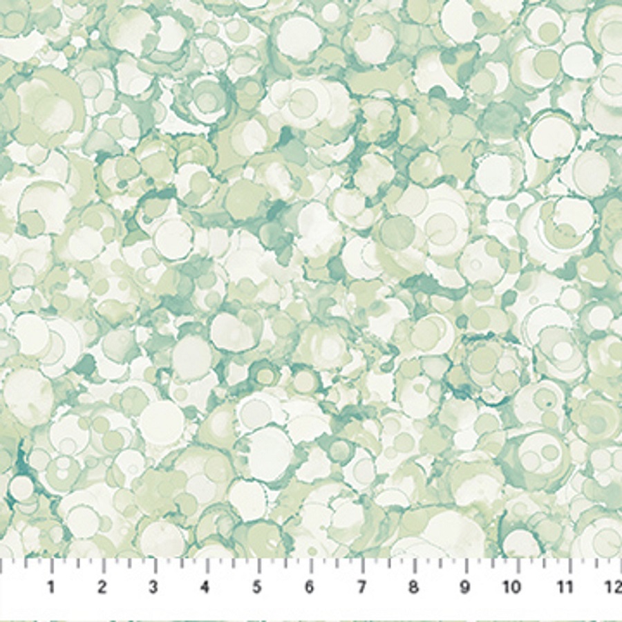 Northcott - Autumn Breeze - Bubbles, Teal/Green