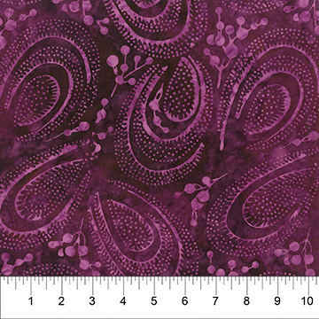 Northcott - Banyan Batiks - Stardust - Big Paisley, Purple