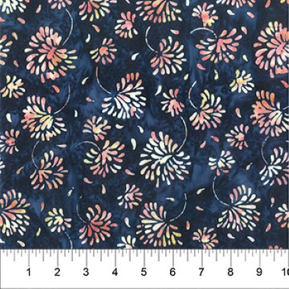 Northcott - Banyan Batiks Fragrant - Floral Sprigs, Midnight