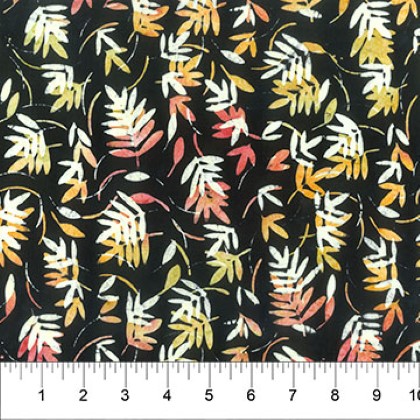 Northcott - Banyan Batiks Fragrant - Leaves, Soot