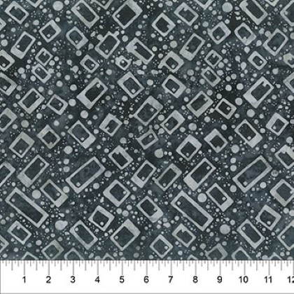 Northcott - Banyan Batiks Quilting is My Voice - Rectangles, Ebony