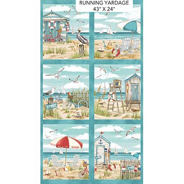 Northcott - Beach Therapy - 24' Beach Panel, Turquoise