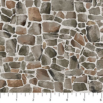 Northcott - Bear Necessities - Field Stones, Gray