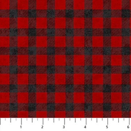 Northcott - Cozy Up Flannel - Checks, Red/Black