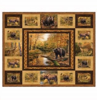 Northcott - Digital Quilt Top - Based on Wilderness - Naturescapes collection