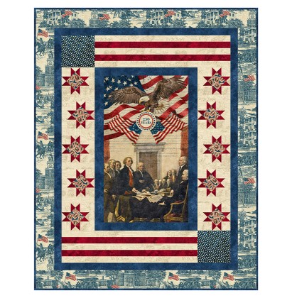 Northcott - Digital Quilt Top - Land of Liberty - 60”x76”