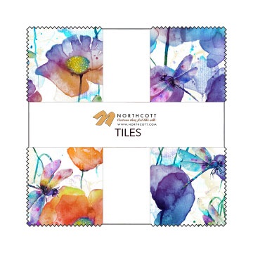 Northcott - Dragonfly Dance - 42 - 10' Tiles
