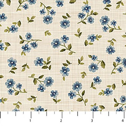 Northcott - Farmhouse Sampler - Floral Spot, Cream