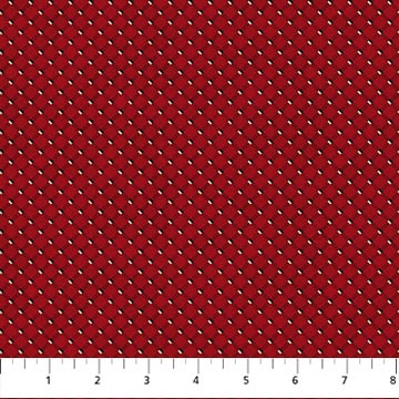 Northcott - For the Love of Pete - Geometric Print, Red