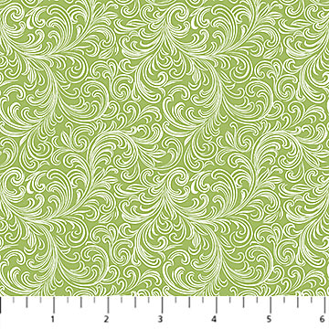 Northcott - From Paris With Love - Scroll, Green