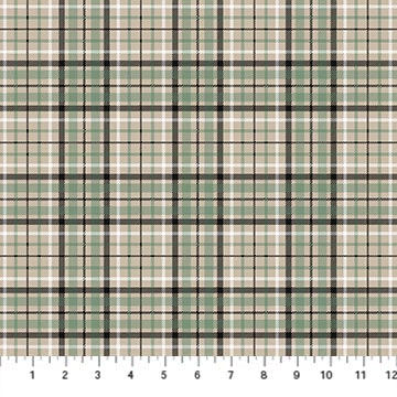 Northcott - Frosted Forest Flannel - Light Plaid, Beige