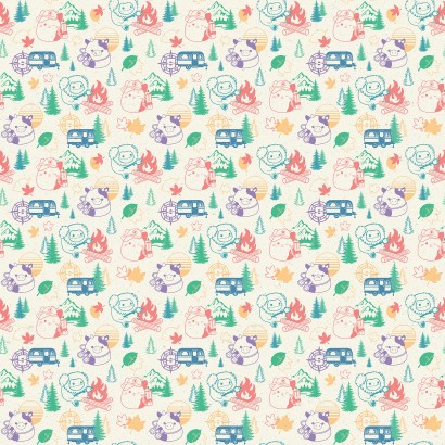 Northcott - Happy Campers: Original Squishmallows - Day, Cream