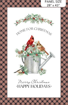 Northcott - Home For Christmas - 28' Panel, White