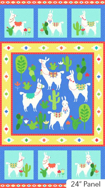 Northcott - LLama LLama - 24' Llama Panel, Multi