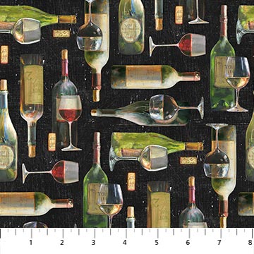 Northcott - Life Happens - Wine Bottles, Black