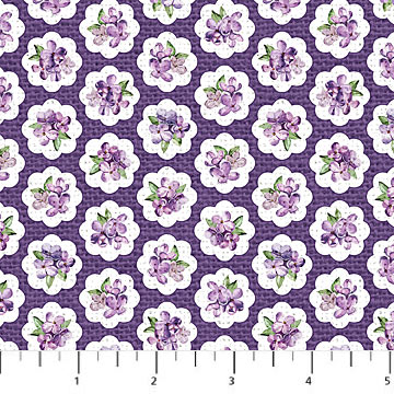 Northcott - Lilac Garden - Lilac Medallion, Purple