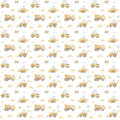 Northcott - Little Builders - Trucks, White
