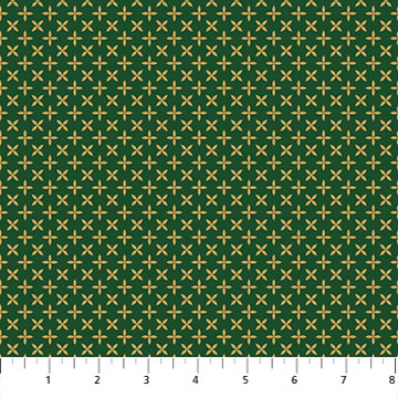 Northcott - Merry Christmas - Mini Grid, Pine