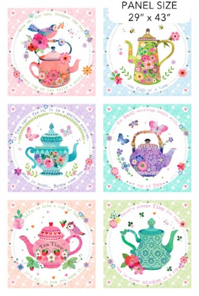 Northcott - My Cup of Tea - 29' Block Panel