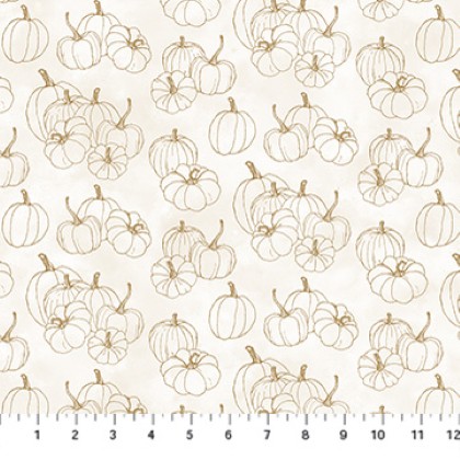 Northcott - Night Owl - Pumpkin Blender, Cream