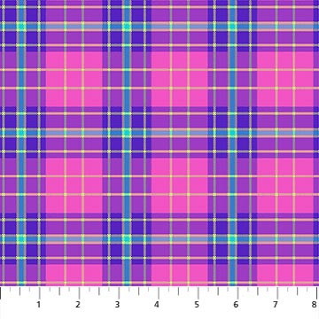 Northcott - Piccadilly - Large Plaid, Pink/Multi
