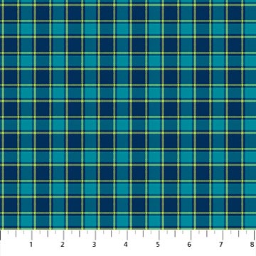 Northcott - Piccadilly - Tri Color Check, Navy/Multi