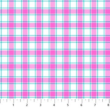 Northcott - Piccadilly - Tri Color Check, Pink/Multi