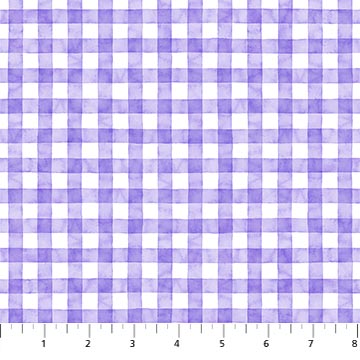 Northcott - Pressed Flowers - Gingham, Lilac