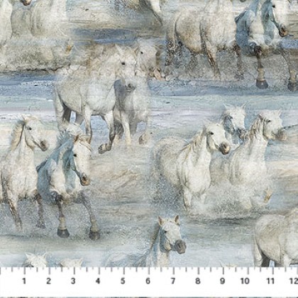 Northcott - Running Free - Horses, Blue