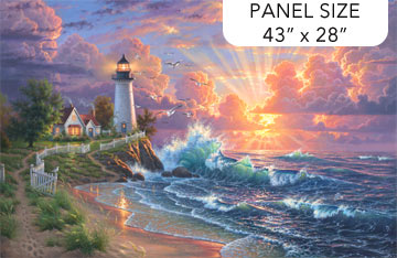 Northcott - Safe Harbor - 28' Panel, Peach/Blue Multi