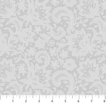 Northcott - Scented Garden - Lace, Gray