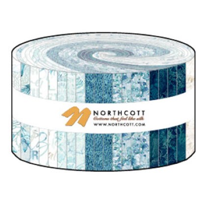 Northcott - Sea Breeze - 40 x 2½' Strip Roll, Blue