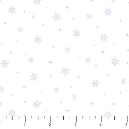 Northcott - Snow Much Fun Flannel - Little Snowflakes, White