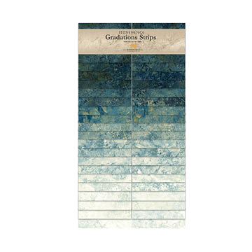 Northcott - Stonehenge Gradations - 40 x 2½' Strips, Blue Planet