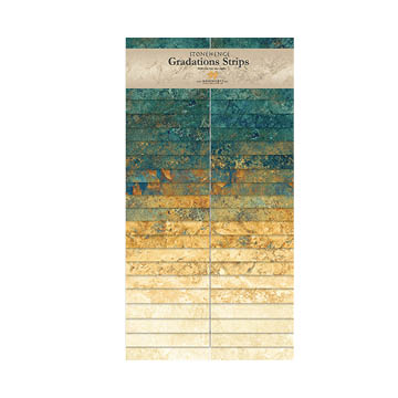 Northcott - Stonehenge Gradations - 40 x 2½' Strips, Oxidized Copper
