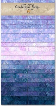 Northcott - Stonehenge Gradations - Brights - 40 x 2½' Strips,  Mystic Twilight