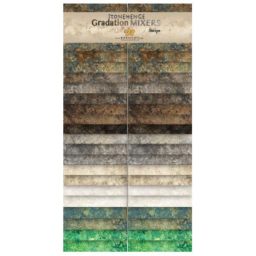 Northcott - Stonehenge Gradations - Mixers - 40 x 2½' Strips, Earth
