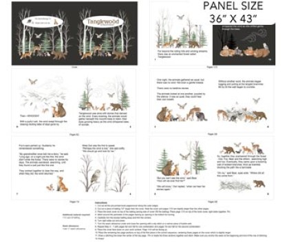 Northcott - Tanglewood - 36' Book Panel, White