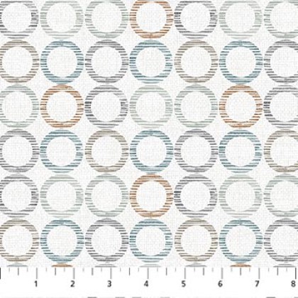 Northcott - Urban Vibes - Circles, White