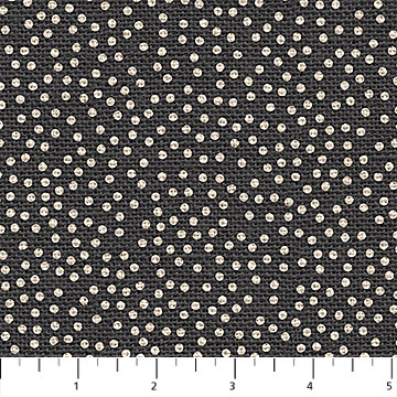 Northcott - Warm and Cozy Flannel - Dots, Black