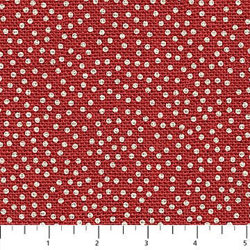 Northcott - Warm and Cozy Flannel - Dots, Light Red