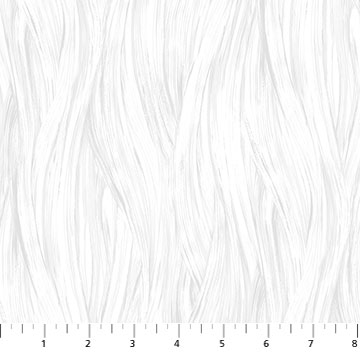Northcott - Windsong - Wave Stripe, White/Gray