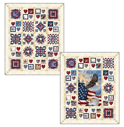 Northcott Pattern - For The Brave Anniversary Quilt - 66½' x 80½'