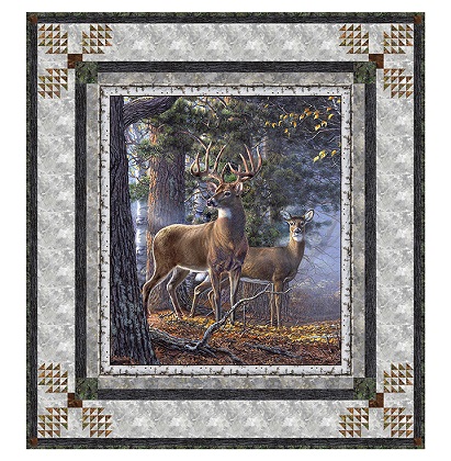 Northcott Pattern - Forest Frame - Featuring Naturescapes First Light Collection
